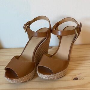 Michael Kors Camel Wedge Sandals